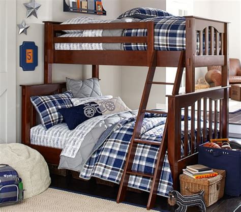 Hand-applied finishes use child-safe, water-based paints. . Pottery barn bunk beds